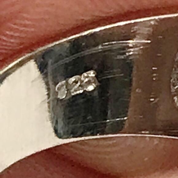 Brushed Copper Red Rose Gold Tone Over Sterling Silver 925 Abstract Cutout Ring - Picture 2 of 14